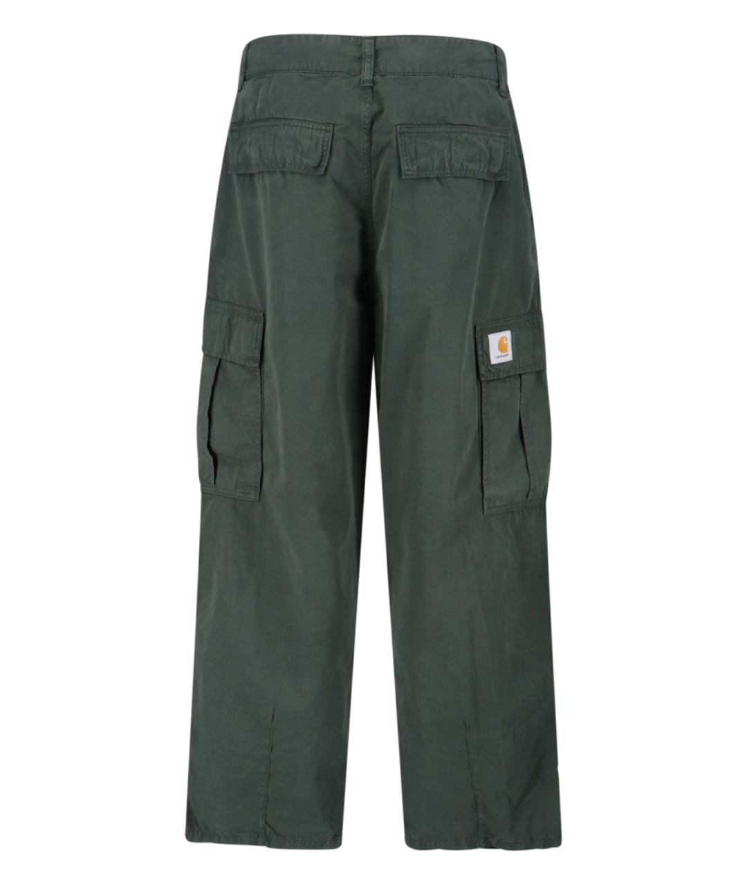 CARHARTT WIP Зеленые хлопковые повседневные брюки, фото 2