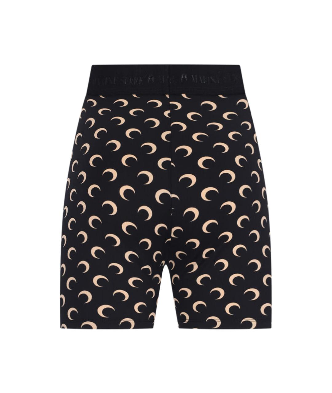 MARINE SERRE Черные полиамидовые леггинсы и велосипедки, фото 2