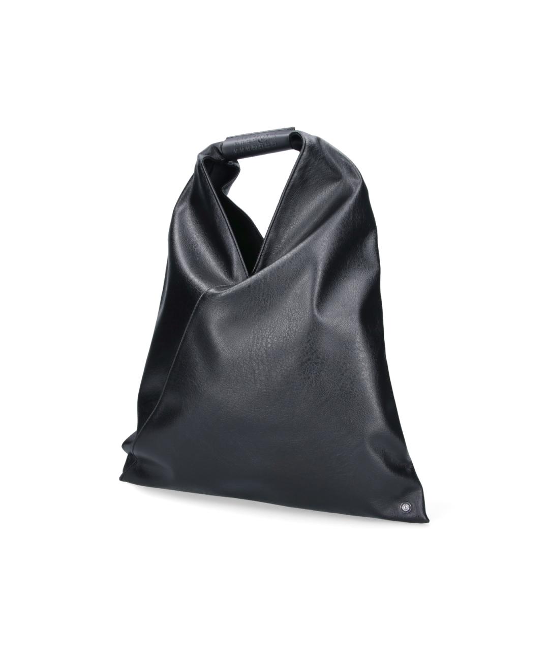 MM6 MAISON MARGIELA Черная сумка с короткими ручками из искусственной кожи, фото 2