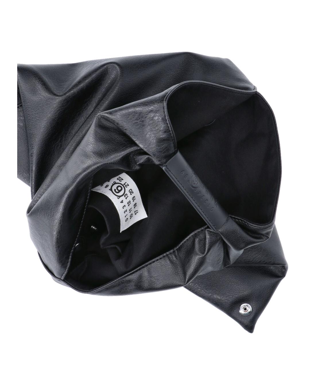 MM6 MAISON MARGIELA Черная сумка с короткими ручками из искусственной кожи, фото 4