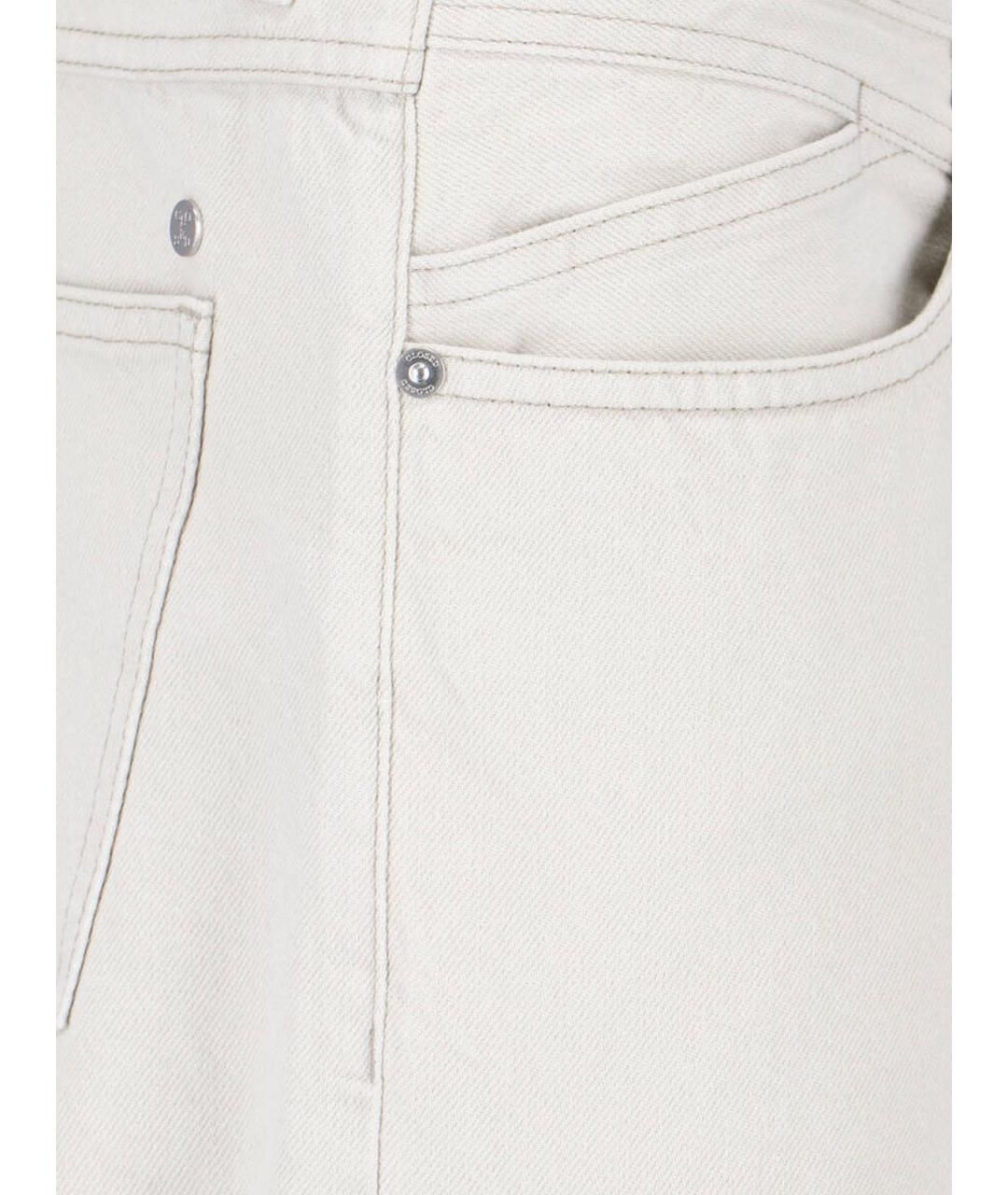 CLOSED Серые хлопковые прямые джинсы, фото 4