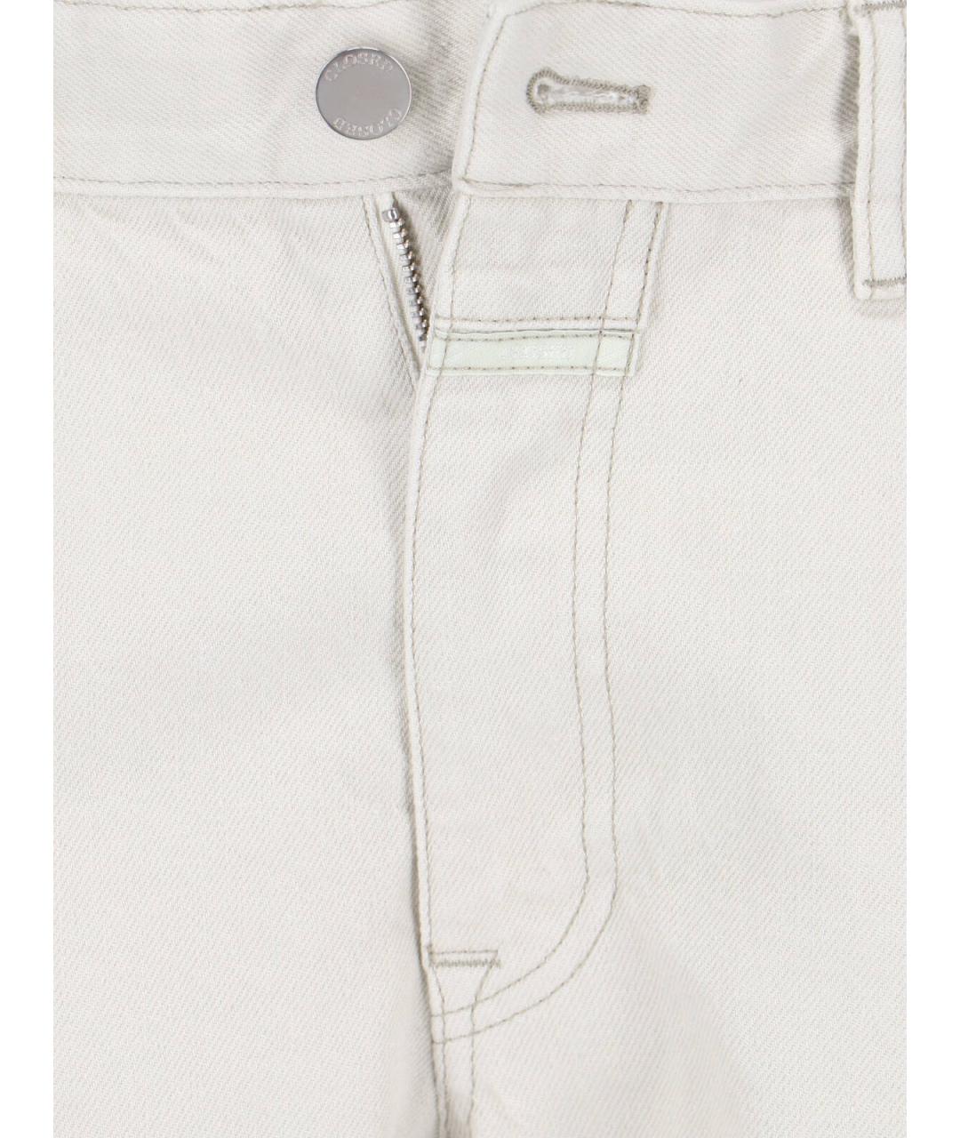 CLOSED Серые хлопковые прямые джинсы, фото 5