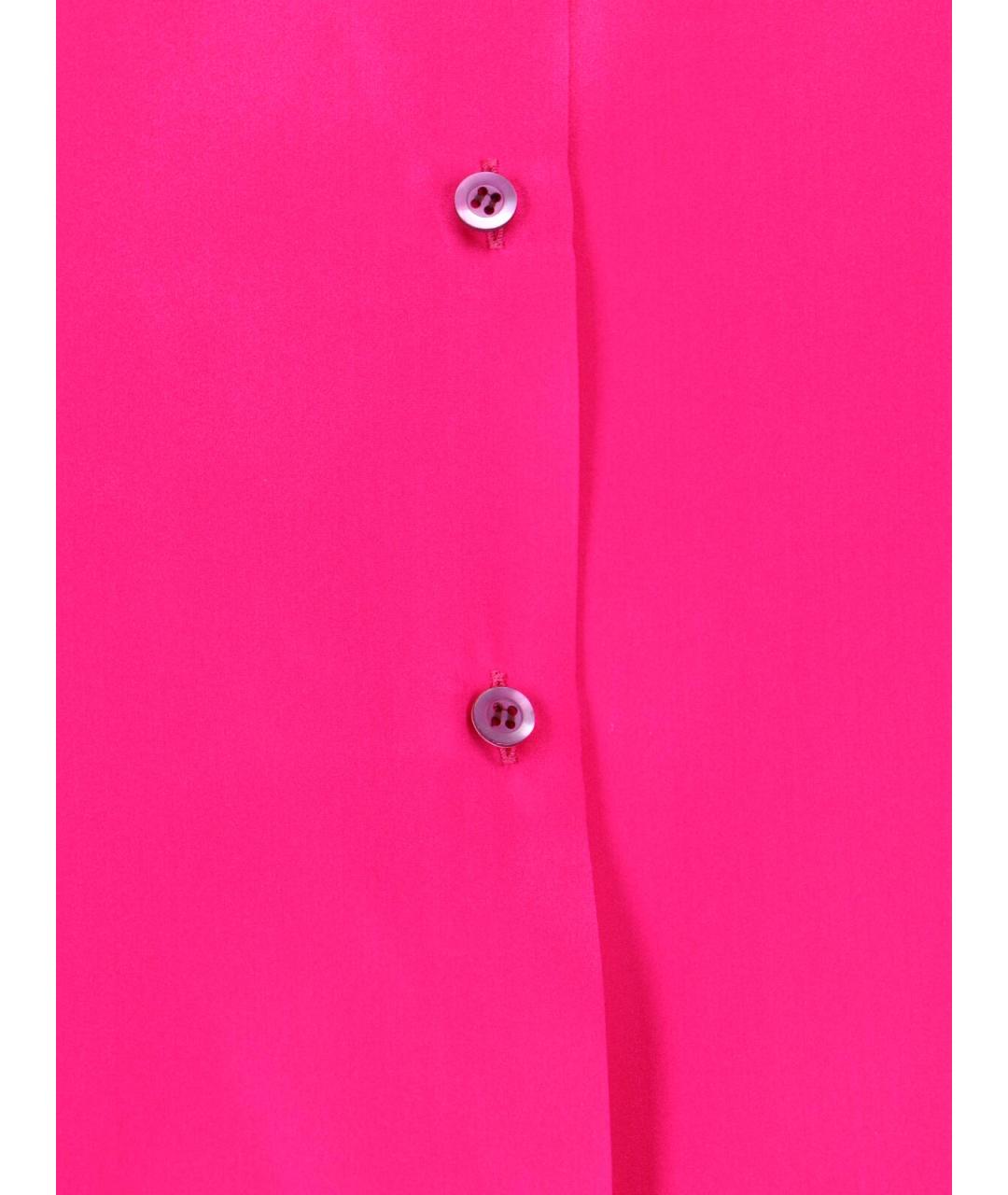 DRIES VAN NOTEN Фуксия шелковая рубашка, фото 5