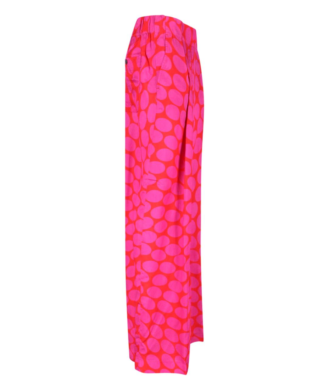 DRIES VAN NOTEN Розовые вискозные прямые брюки, фото 3