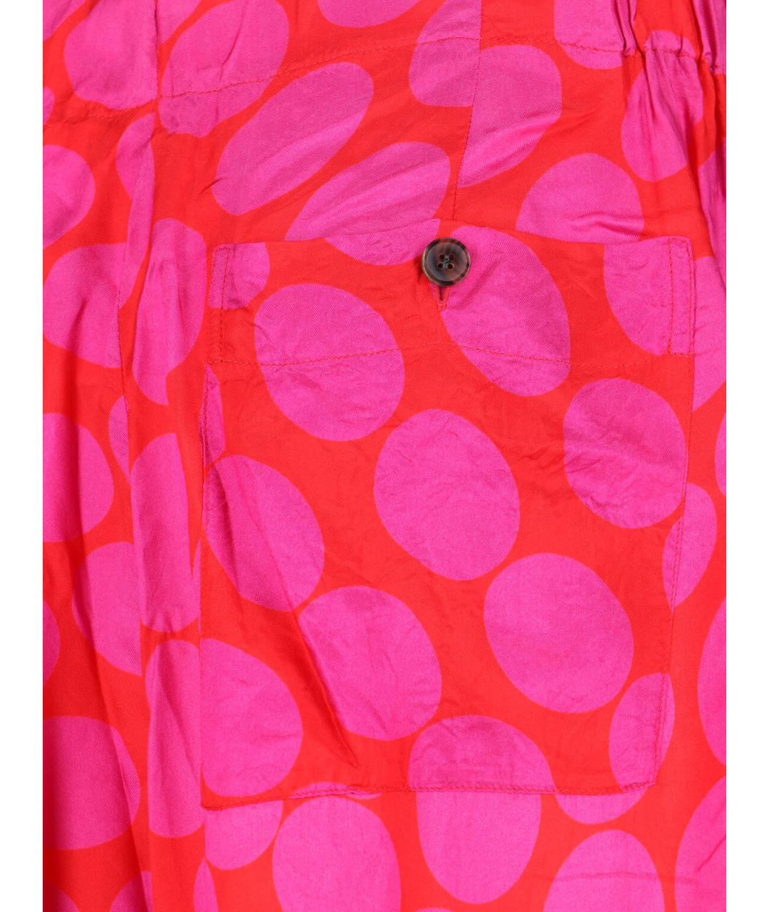 DRIES VAN NOTEN Розовые вискозные прямые брюки, фото 4