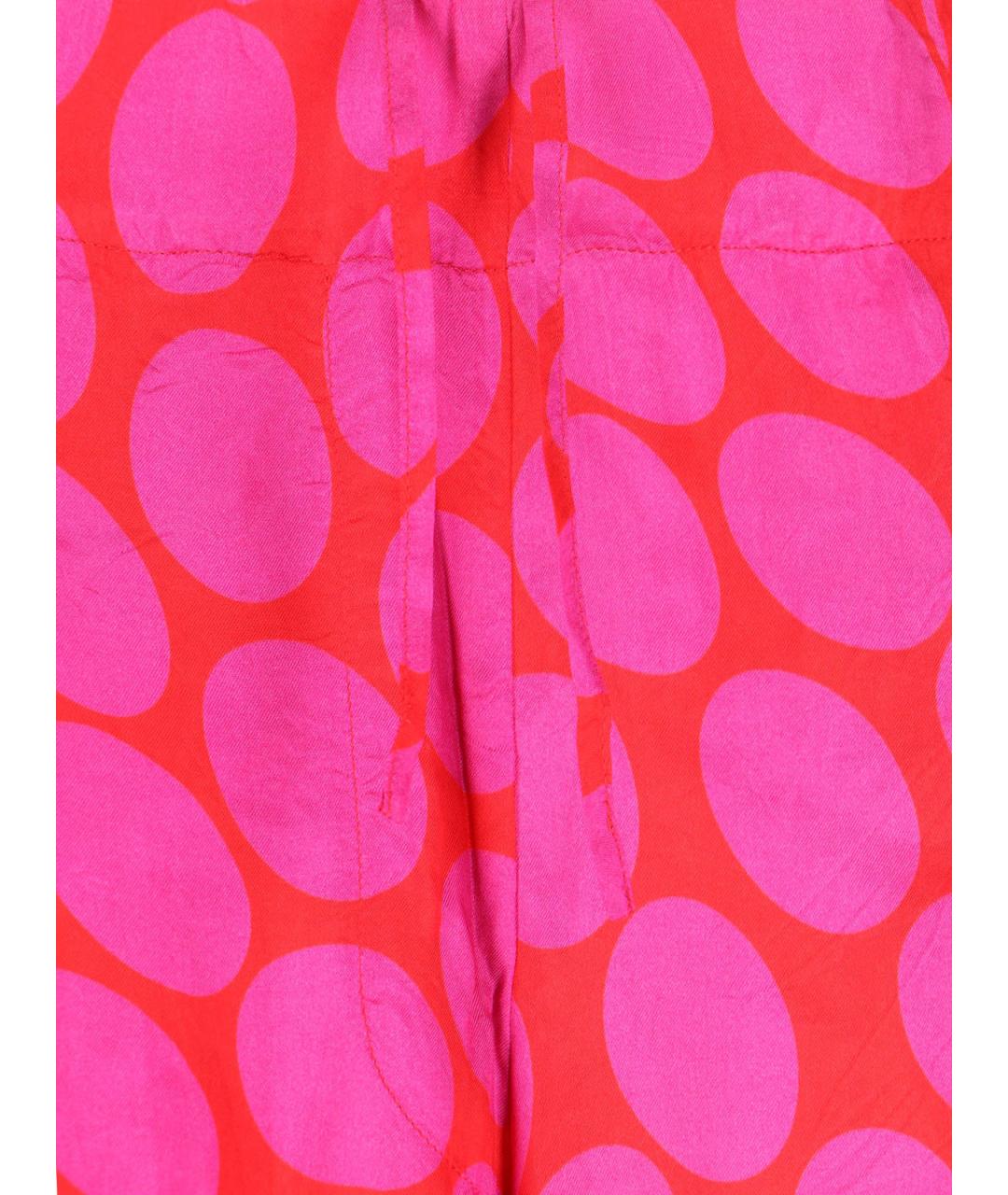 DRIES VAN NOTEN Розовые вискозные прямые брюки, фото 5