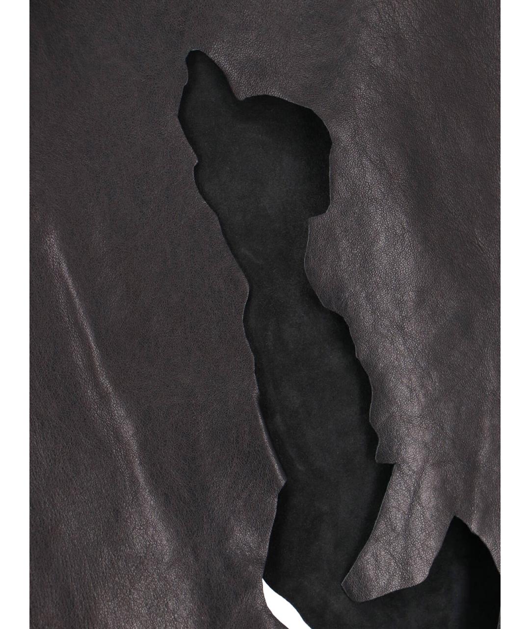 DIESEL Черная кожаная юбка миди, фото 5