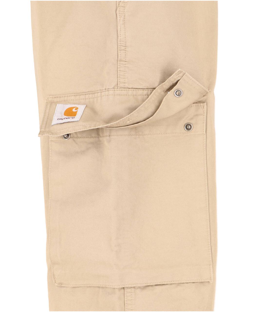 CARHARTT WIP Бежевые хлопковые повседневные брюки, фото 4