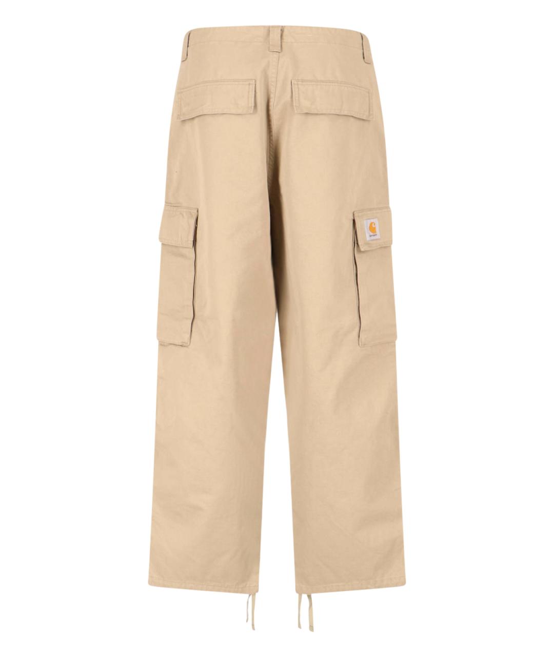 CARHARTT WIP Бежевые хлопковые повседневные брюки, фото 2