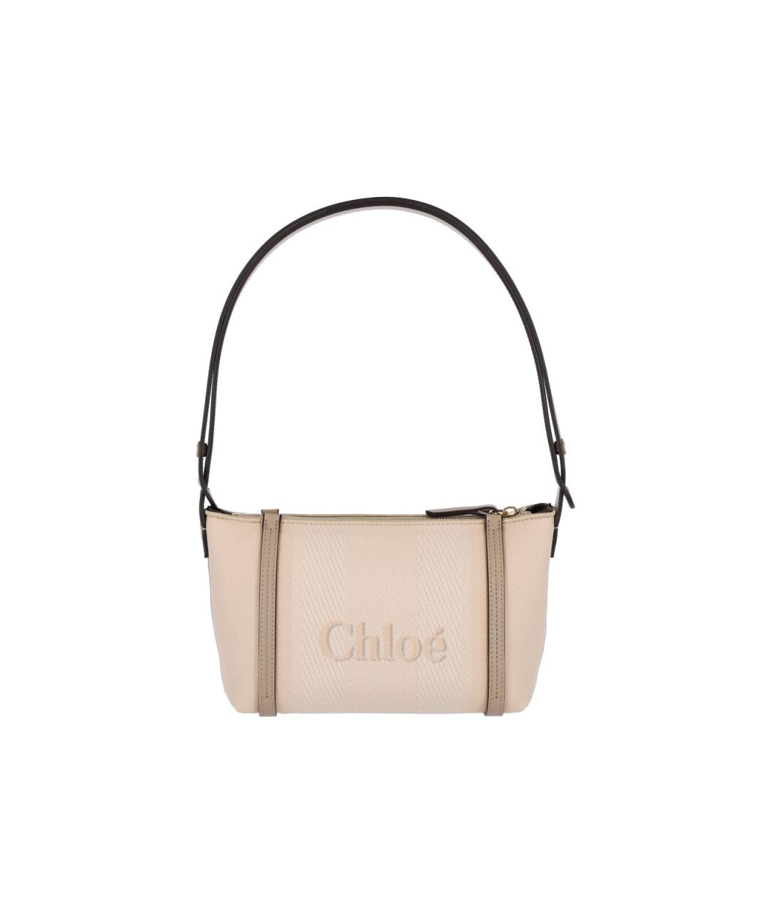 CHLOE Бежевая хлопковая сумка через плечо, фото 3