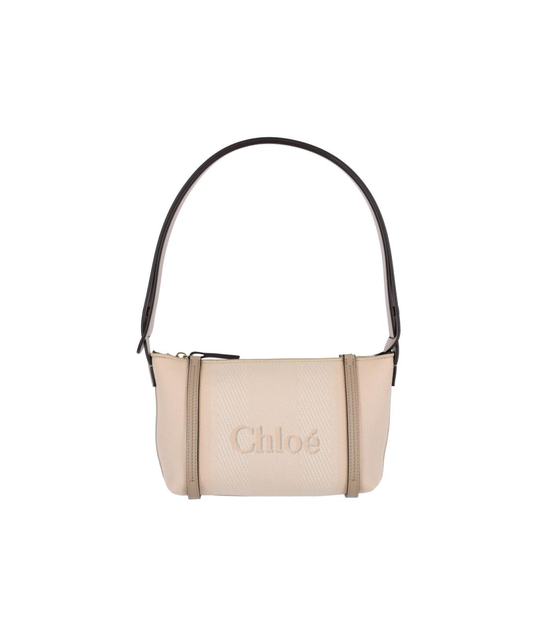 CHLOE Бежевая хлопковая сумка через плечо, фото 1