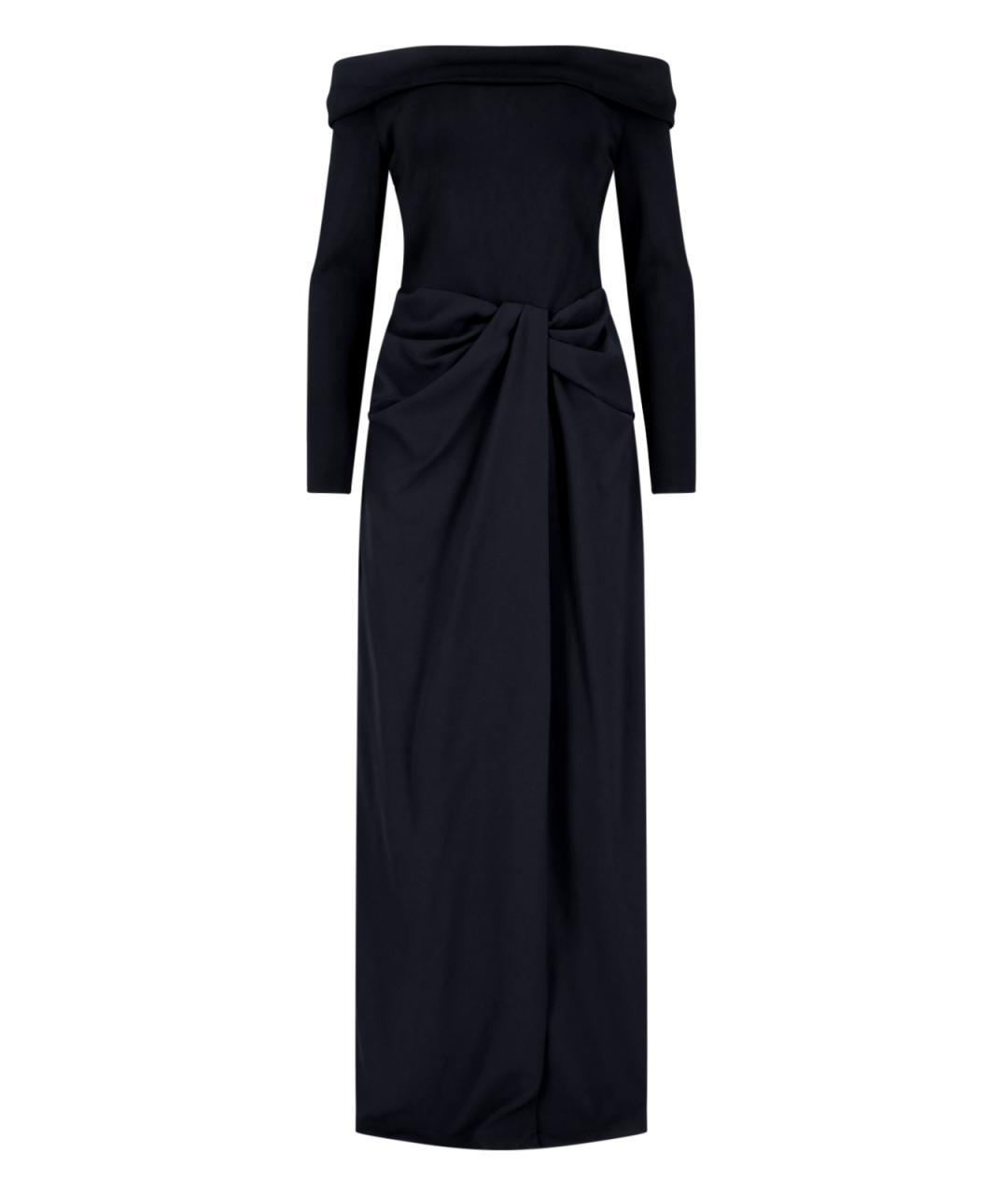 RALPH LAUREN Черное вискозное вечернее платье, фото 1