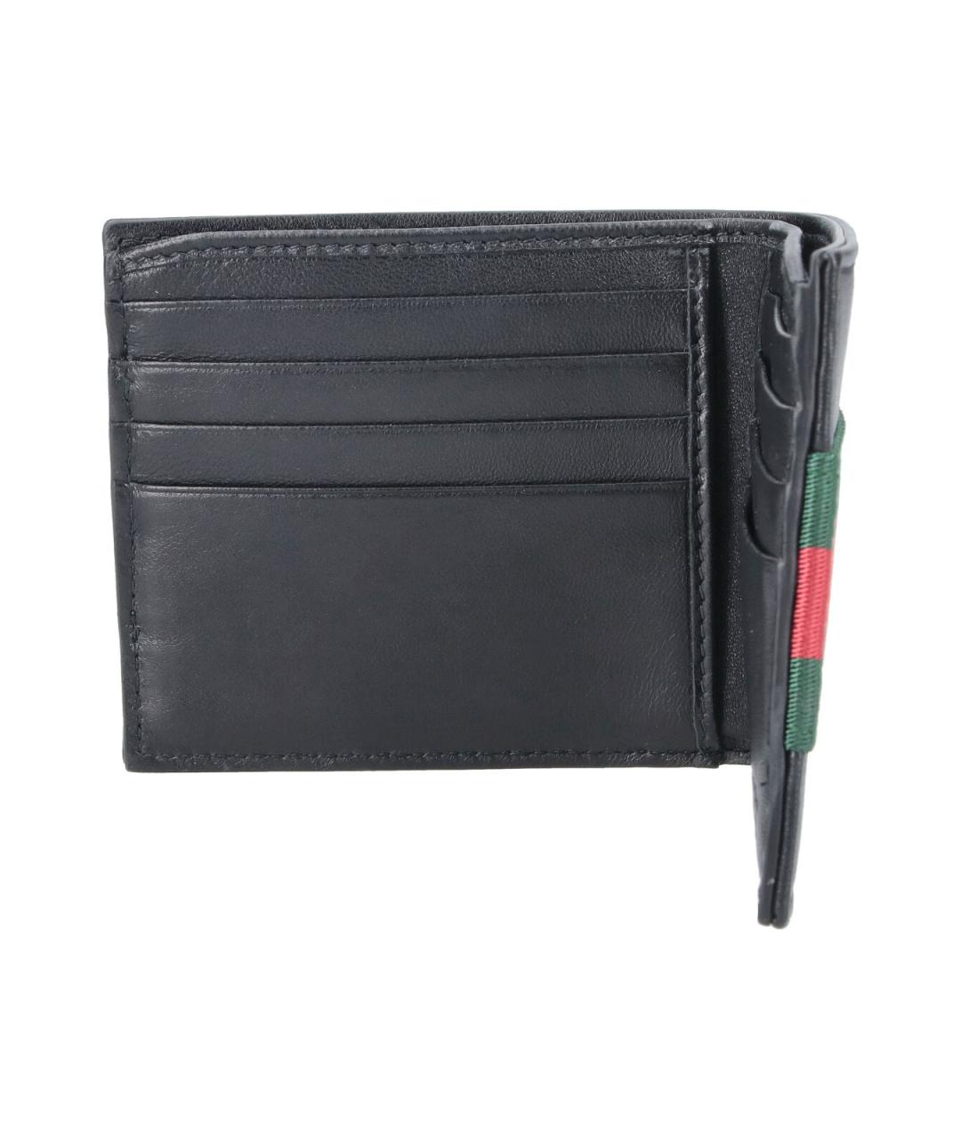 GUCCI Черный кожаный кошелек, фото 4