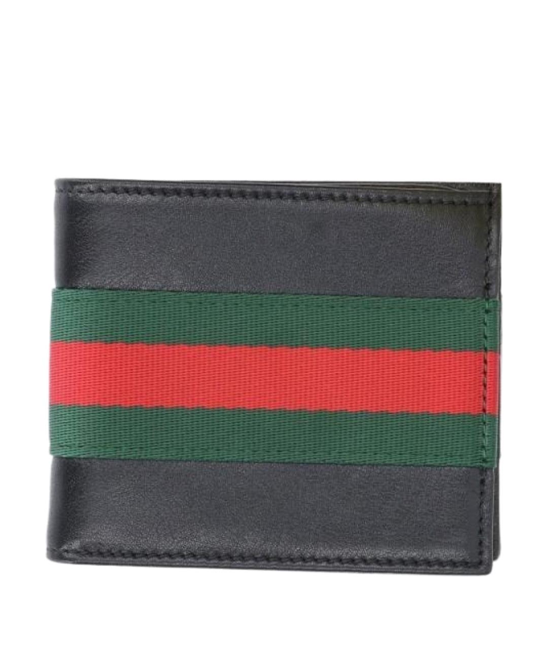 GUCCI Черный кожаный кошелек, фото 1