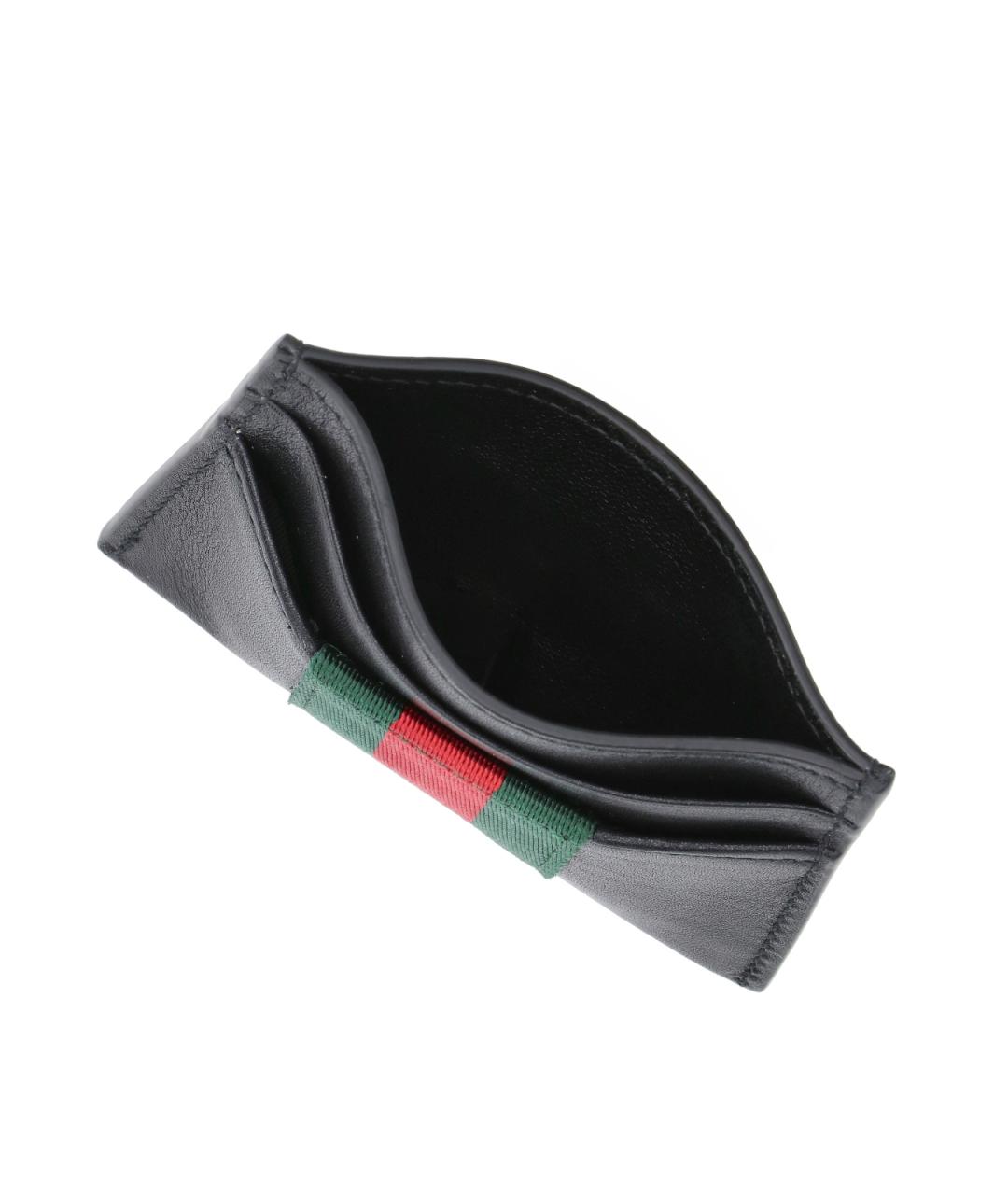 GUCCI Черный кожаный кардхолдер, фото 3