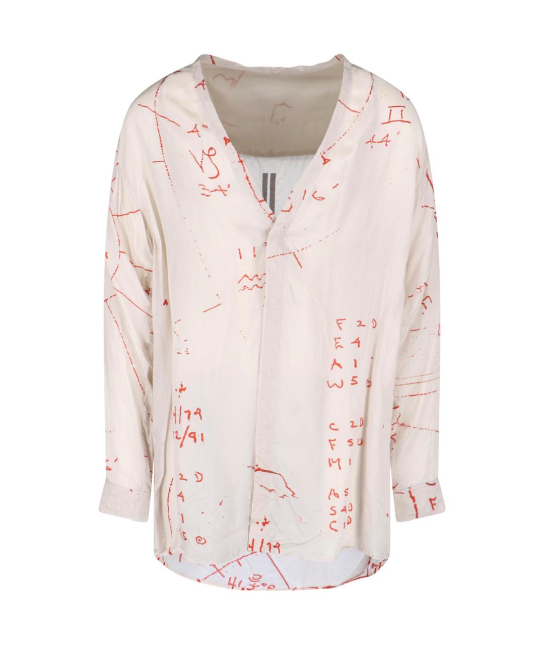 RICK OWENS Белая кэжуал рубашка, фото 1