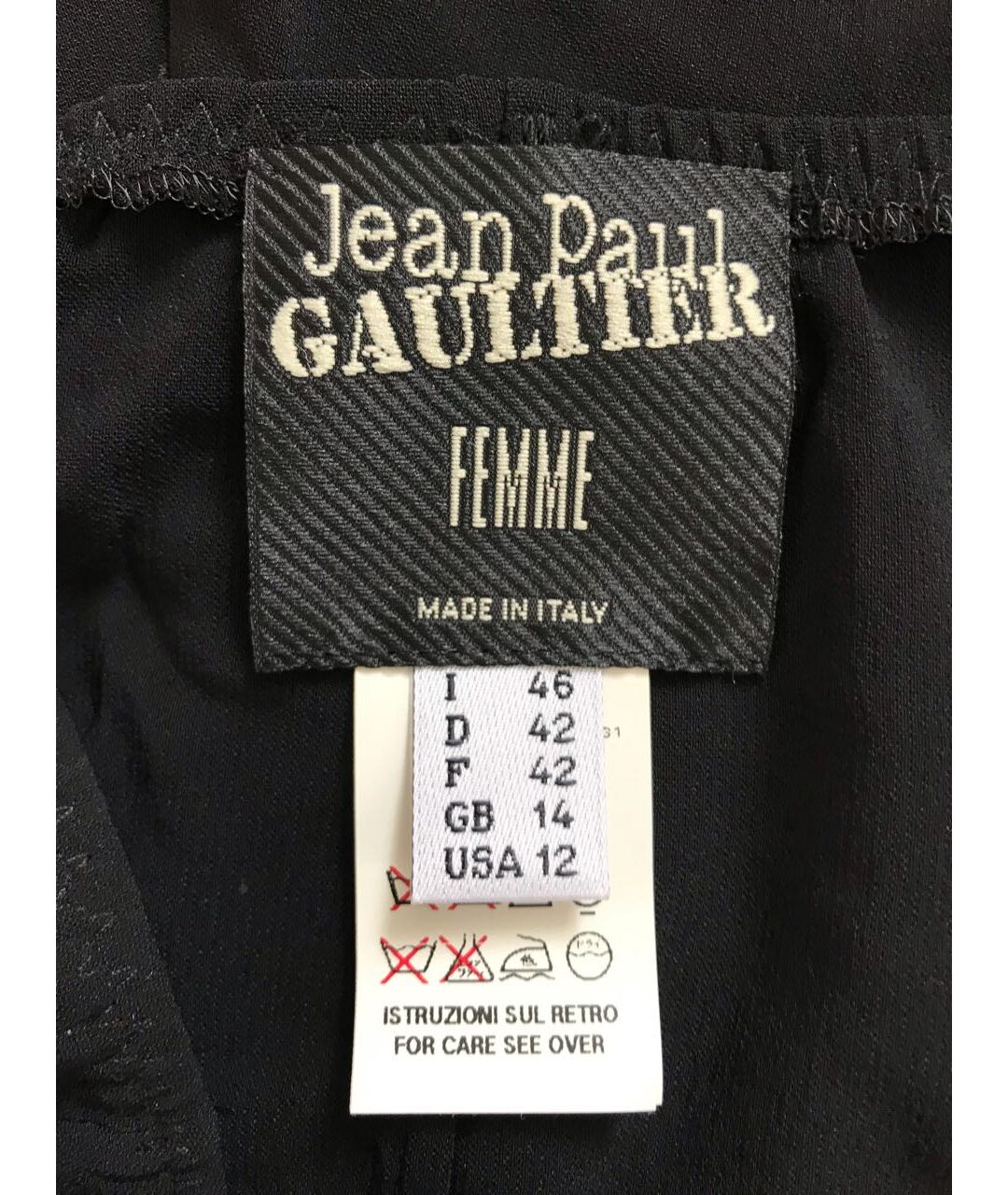 JEAN PAUL GAULTIER Черная юбка миди, фото 4