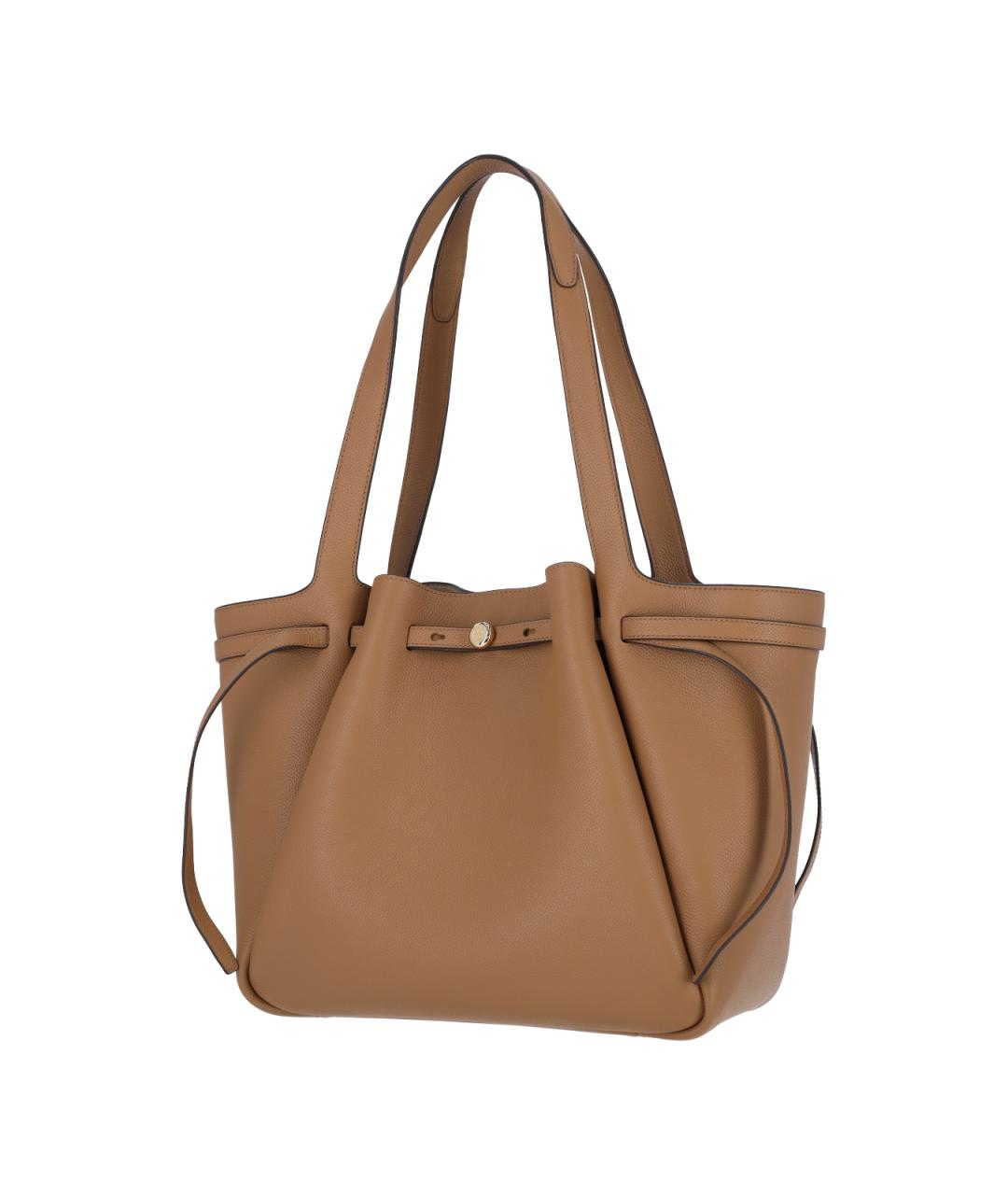 TORY BURCH Бежевая кожаная сумка тоут, фото 2