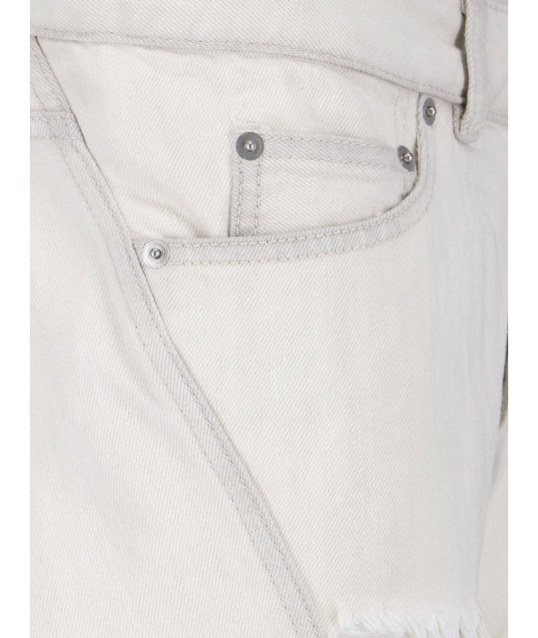 RICK OWENS Белые хлопковые шорты, фото 4