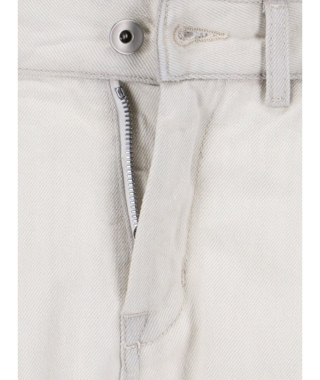 RICK OWENS Белые хлопковые шорты, фото 5