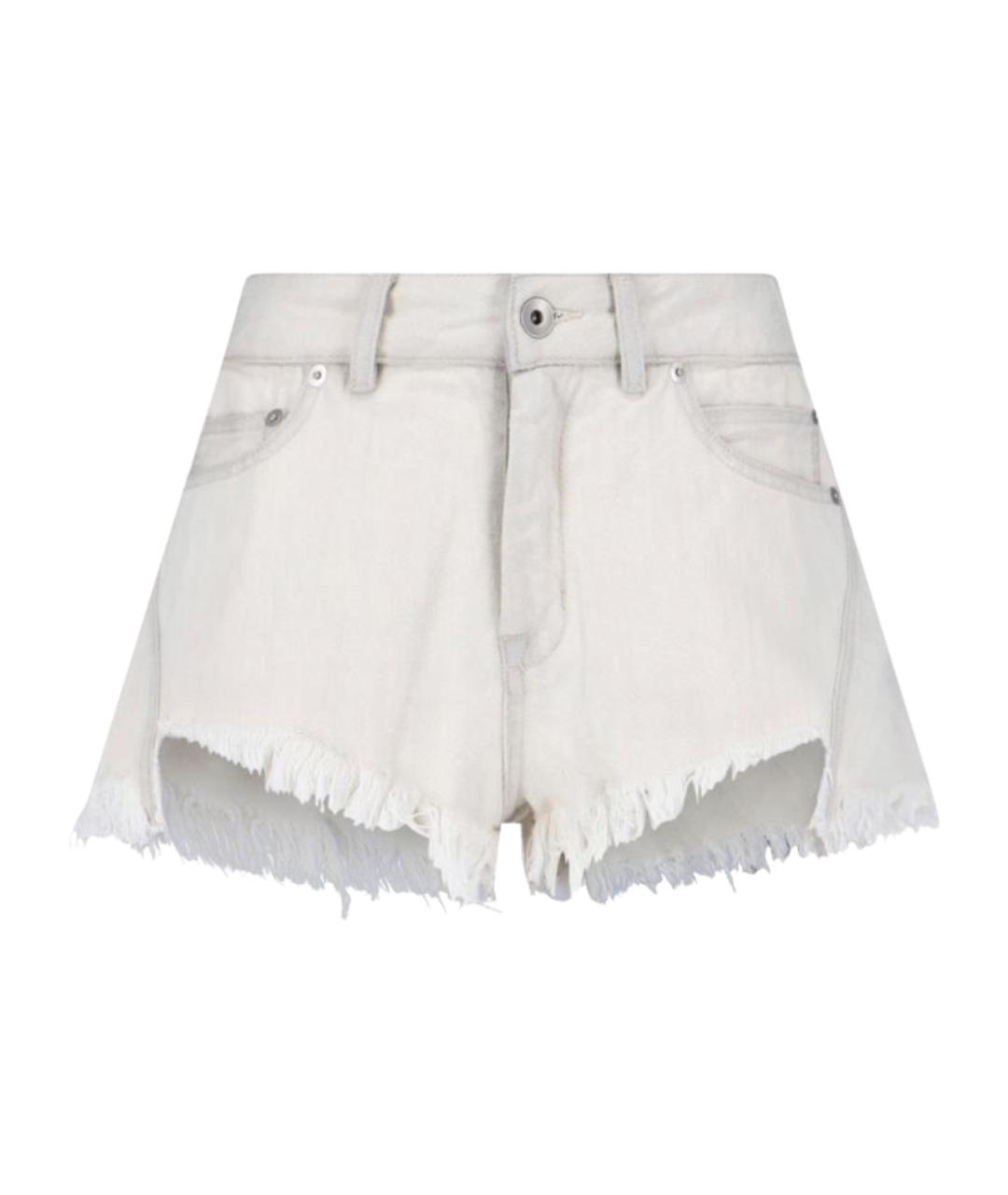 RICK OWENS Белые хлопковые шорты, фото 1