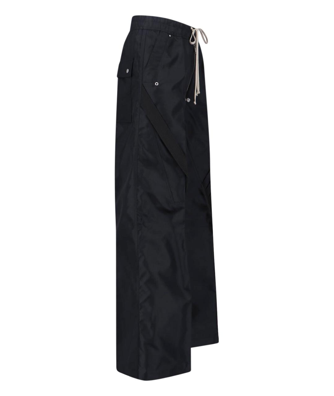 RICK OWENS Черные полиамидовые повседневные брюки, фото 3