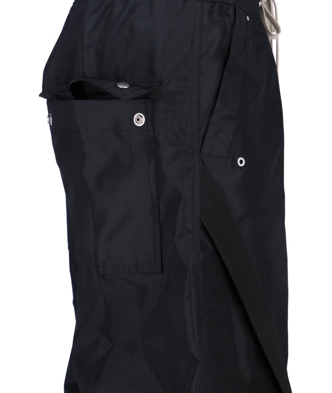 RICK OWENS Черные полиамидовые повседневные брюки, фото 4