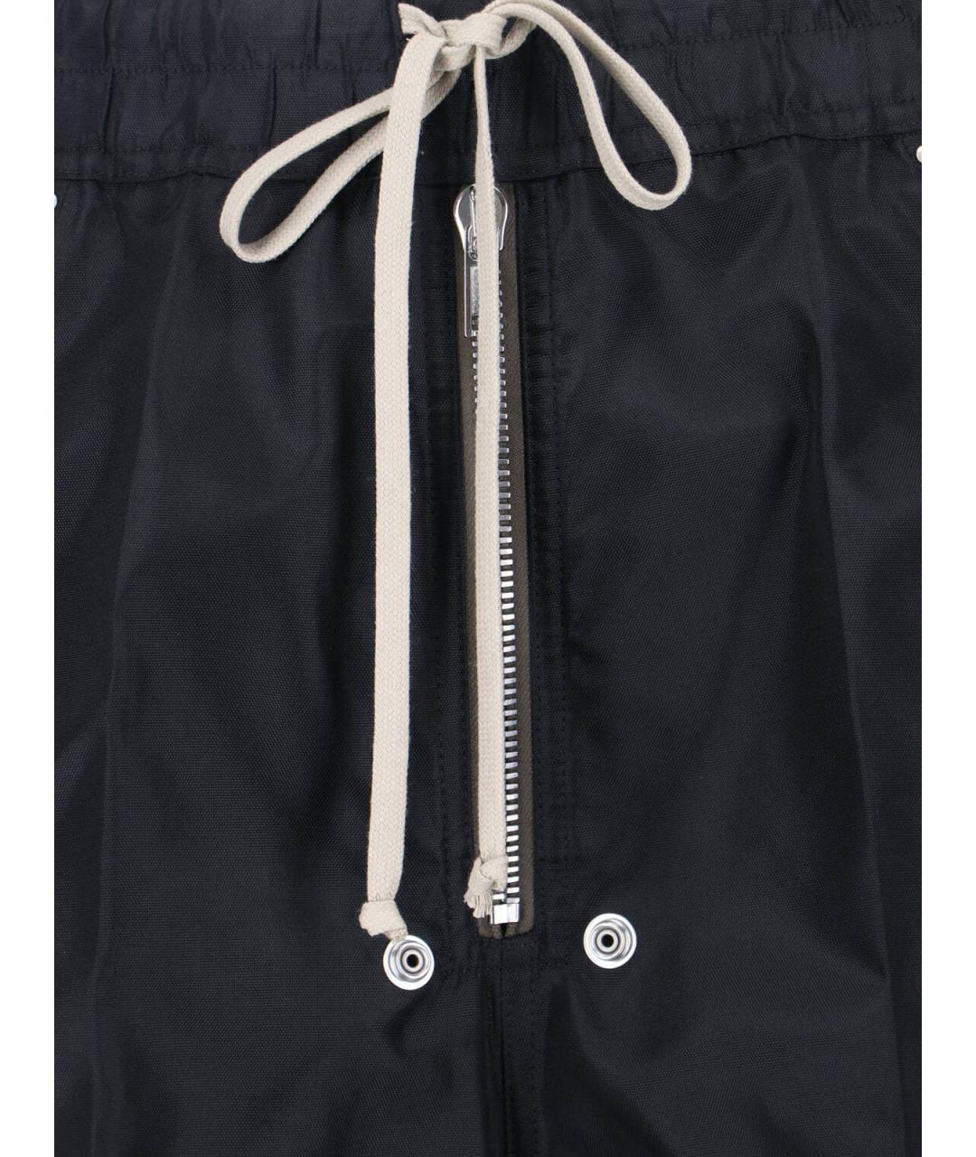 RICK OWENS Черные полиамидовые повседневные брюки, фото 5