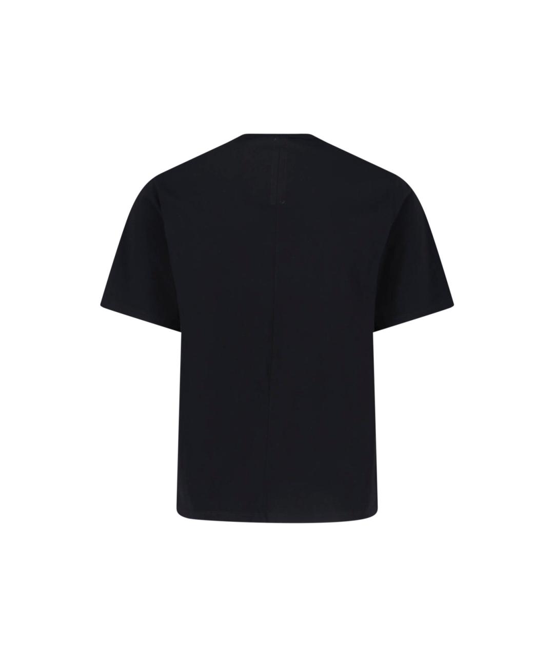 RICK OWENS Черная хлопковая футболка, фото 2