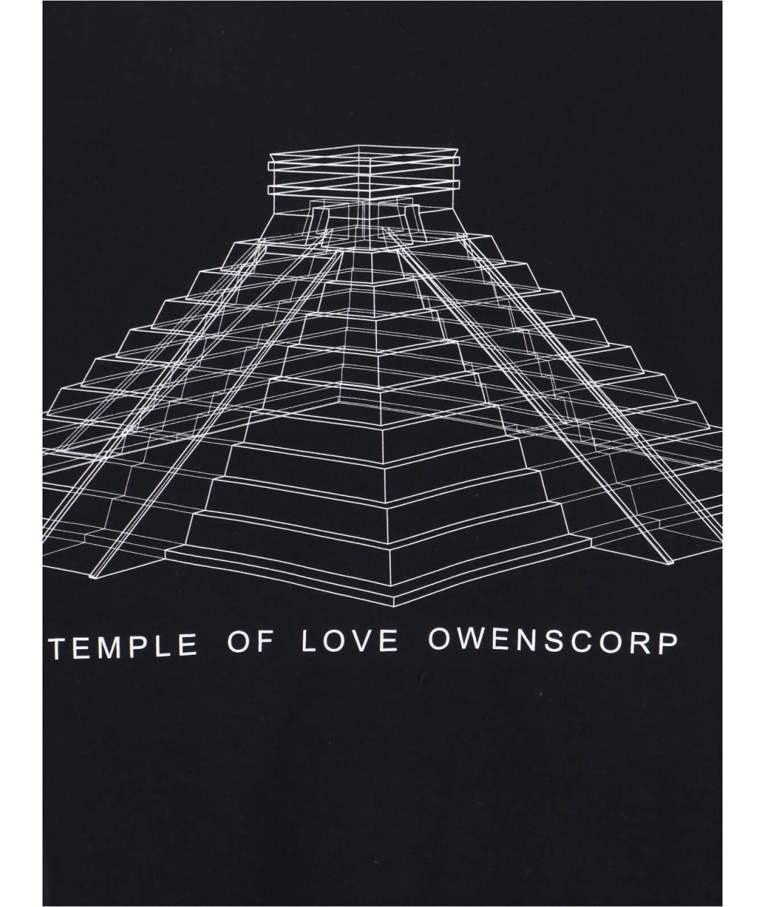 RICK OWENS Черная хлопковая футболка, фото 3