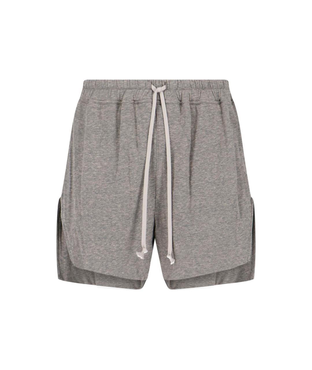 RICK OWENS Серые хлопковые шорты, фото 1