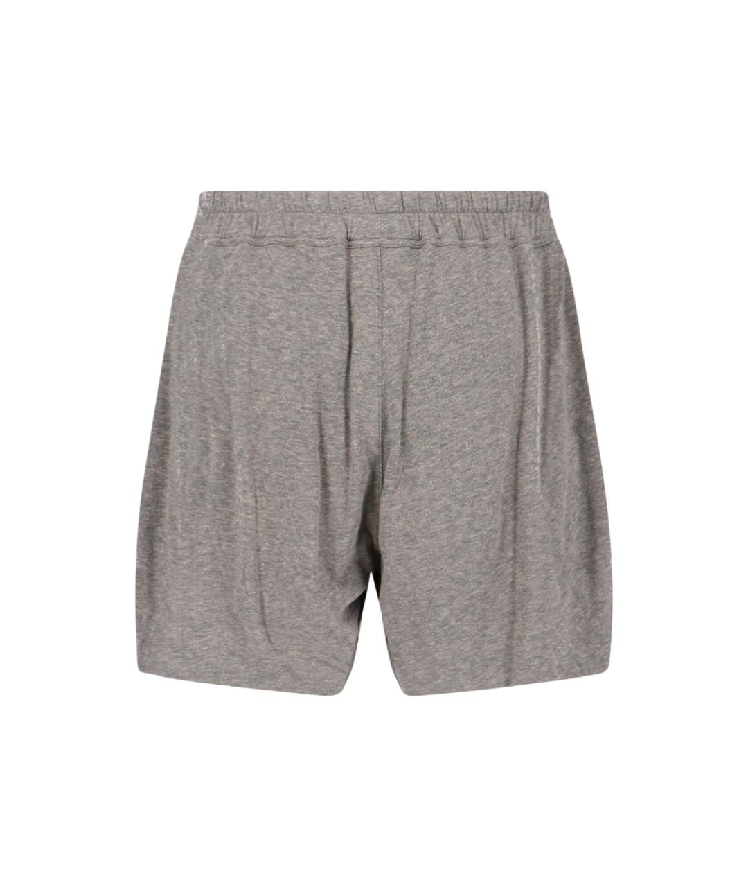 RICK OWENS Серые хлопковые шорты, фото 2