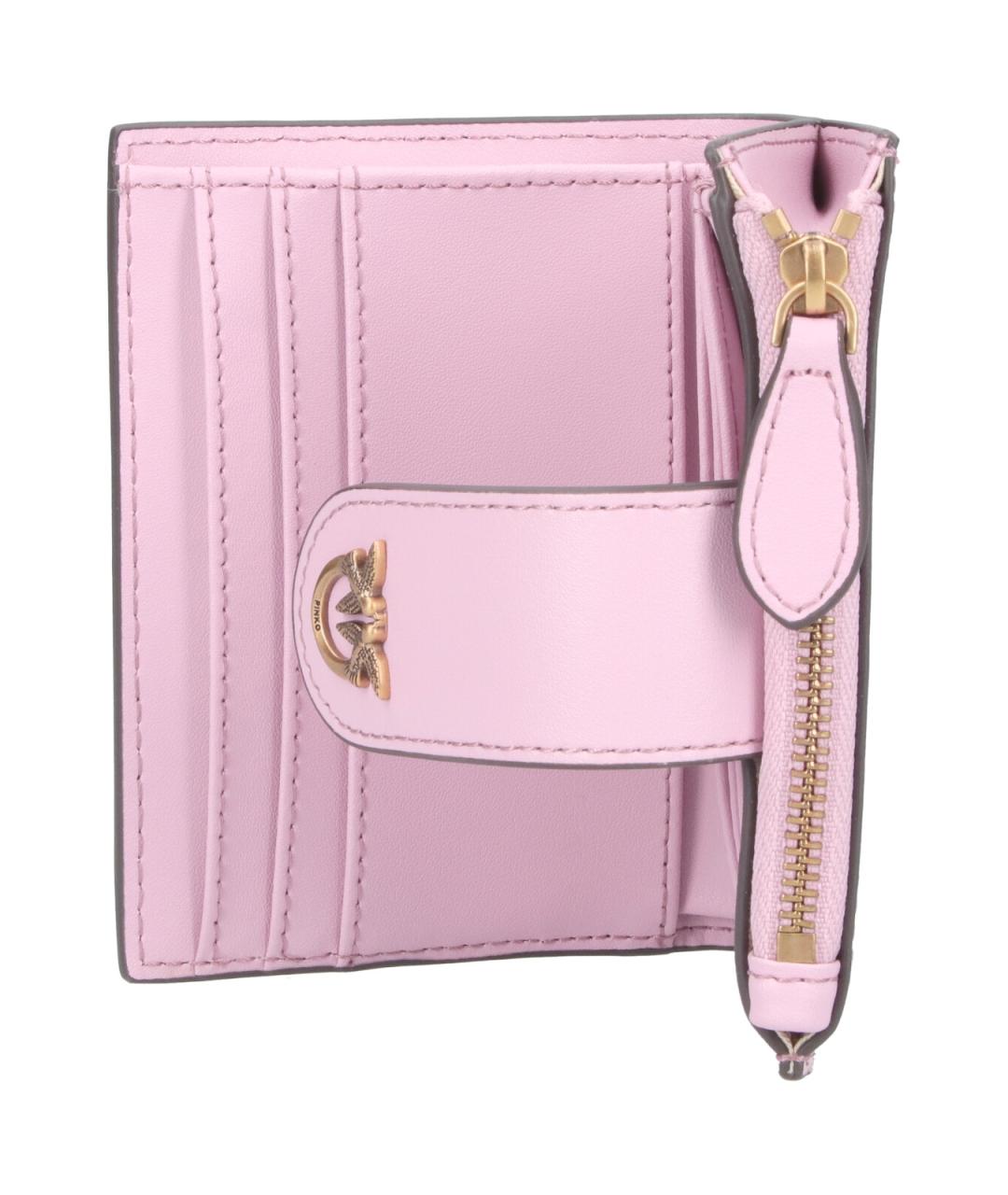 PINKO Розовый кожаный кошелек, фото 5
