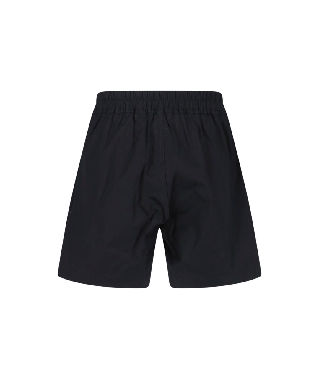 RICK OWENS Черные хлопковые шорты, фото 2