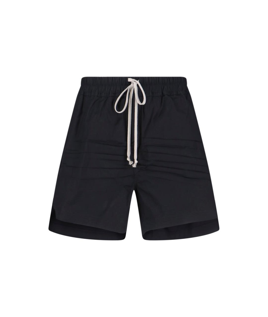 RICK OWENS Черные хлопковые шорты, фото 1