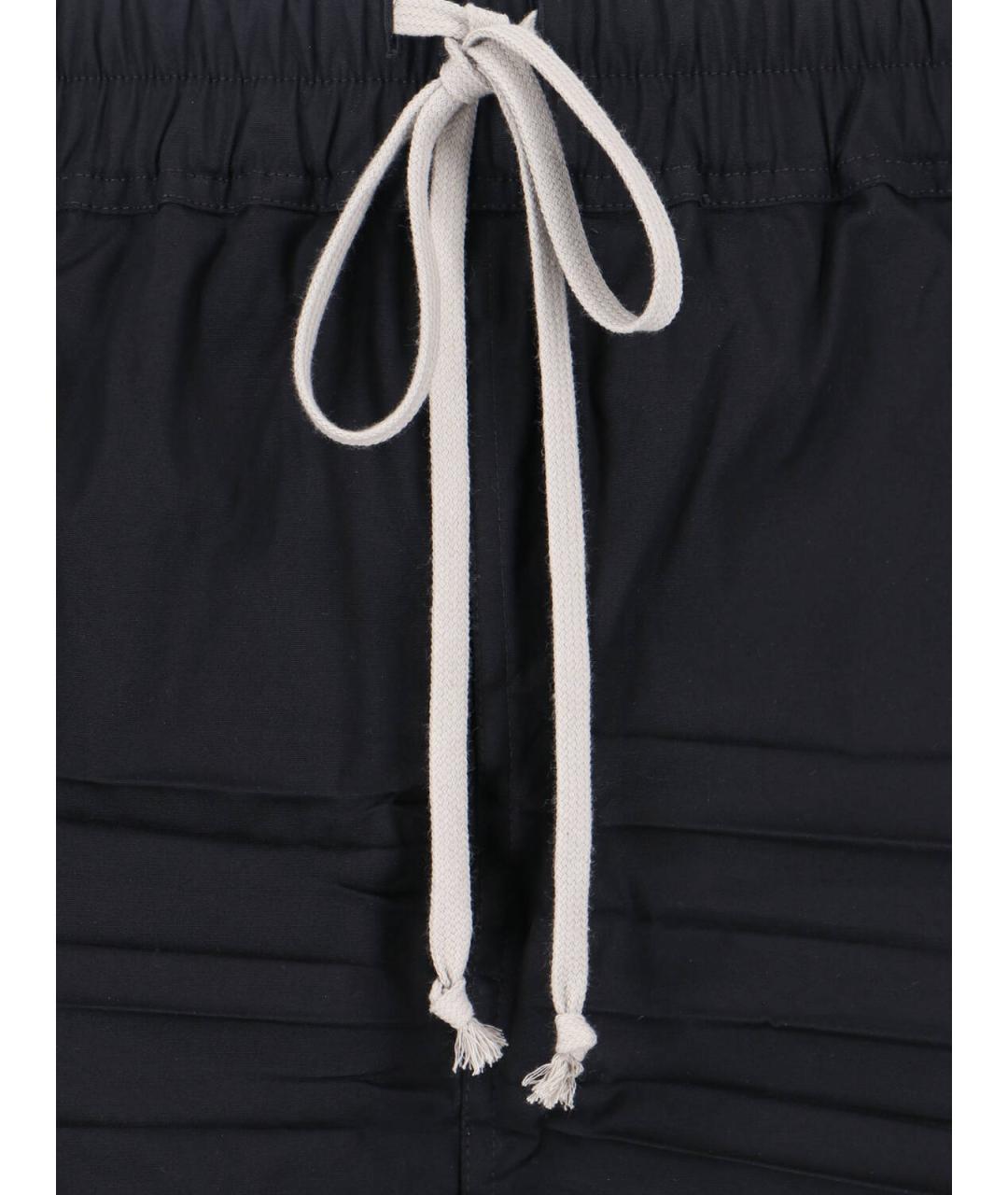 RICK OWENS Черные хлопковые шорты, фото 5