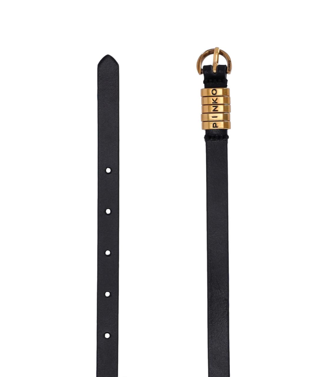 PINKO Черный кожаный ремень, фото 2