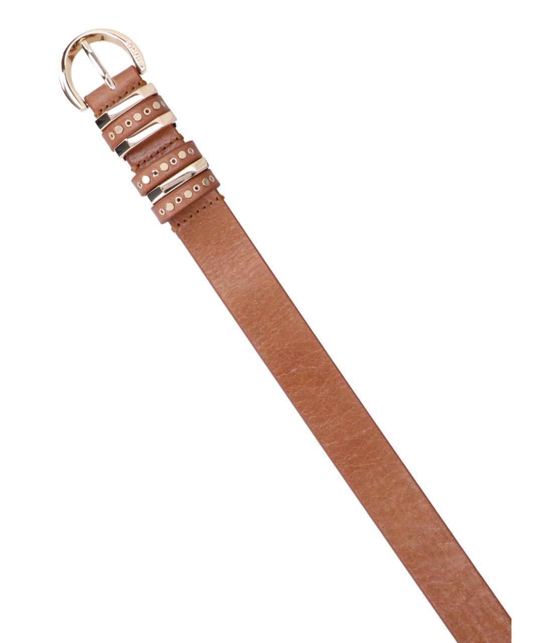 PINKO Коричневый кожаный ремень, фото 3