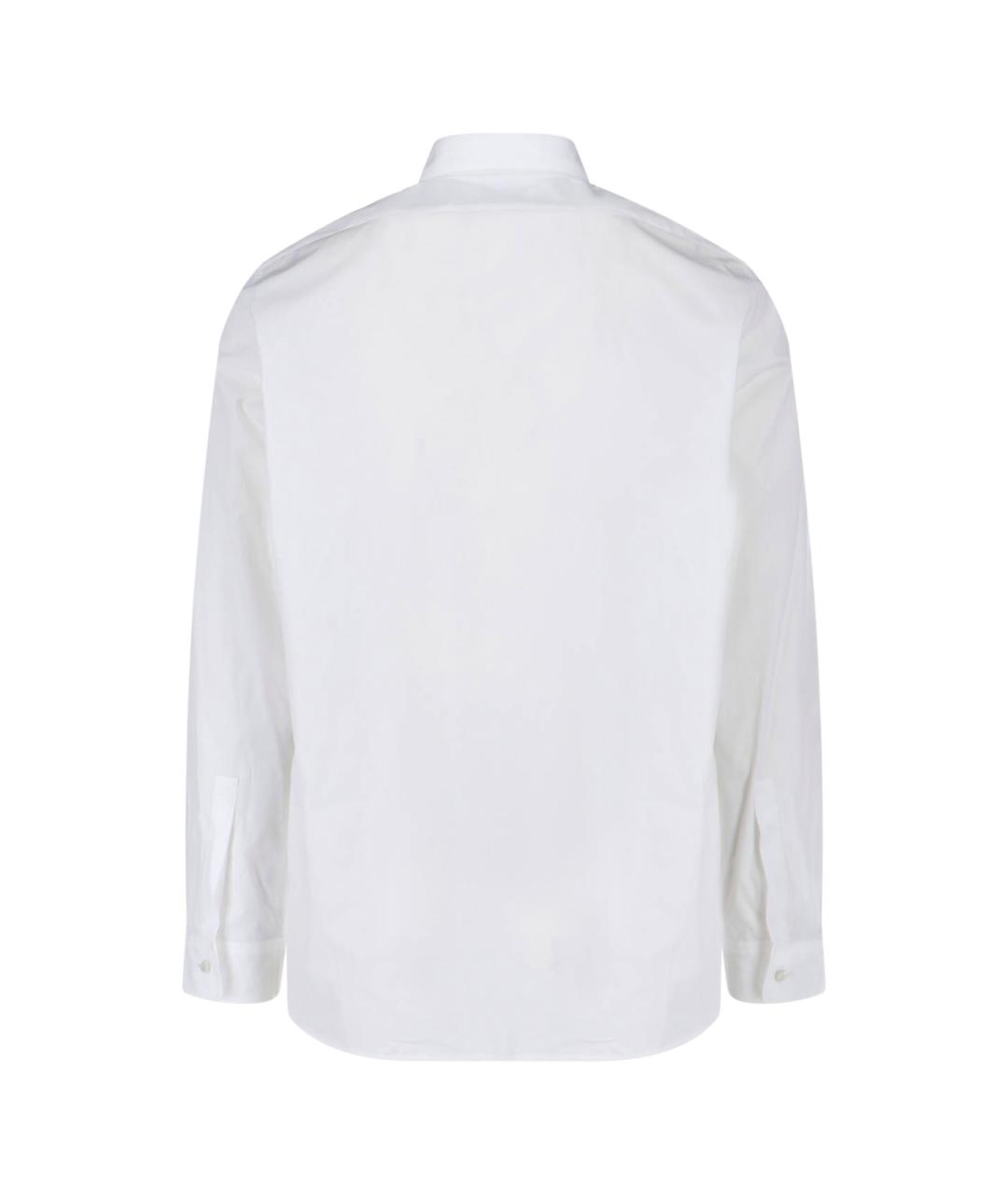 JIL SANDER Белая хлопковая кэжуал рубашка, фото 2
