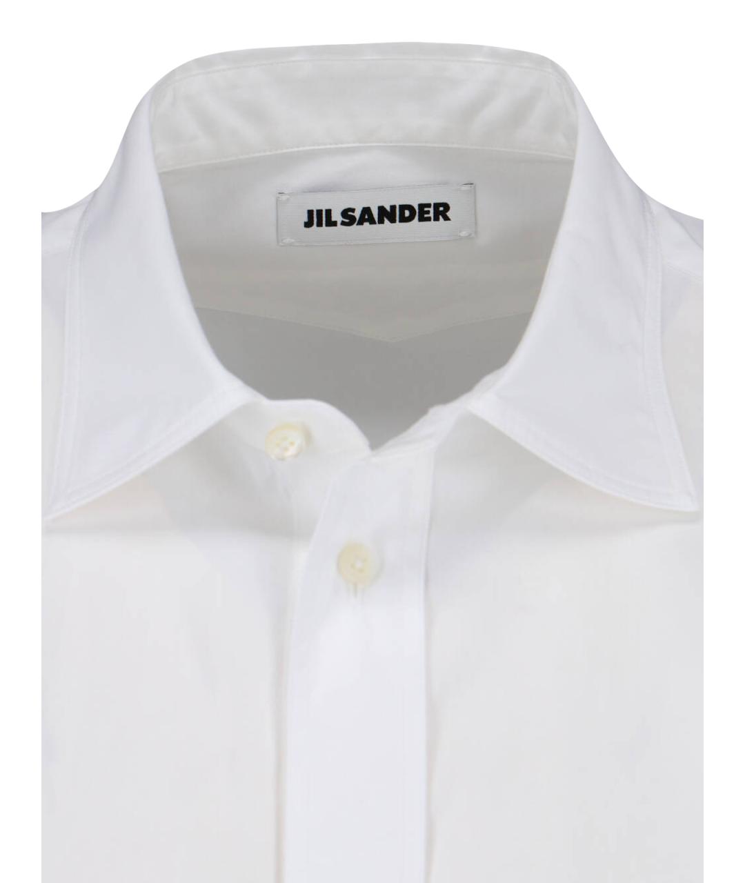 JIL SANDER Белая хлопковая кэжуал рубашка, фото 4