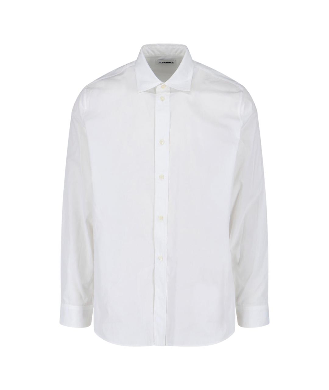 JIL SANDER Белая хлопковая кэжуал рубашка, фото 1