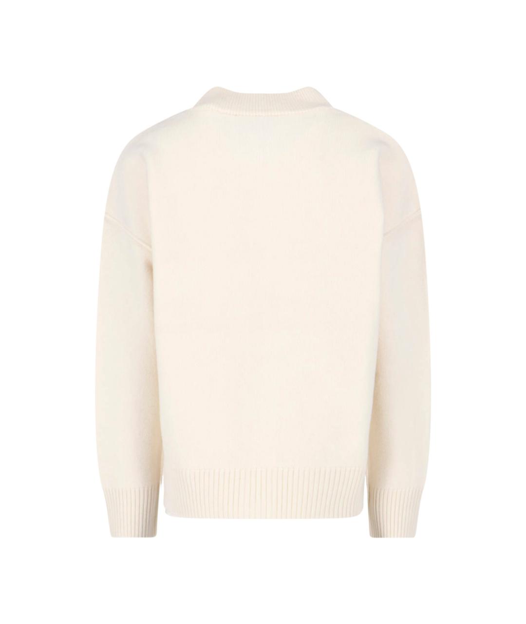 Ami Paris Белый шерстяной кардиган, фото 2