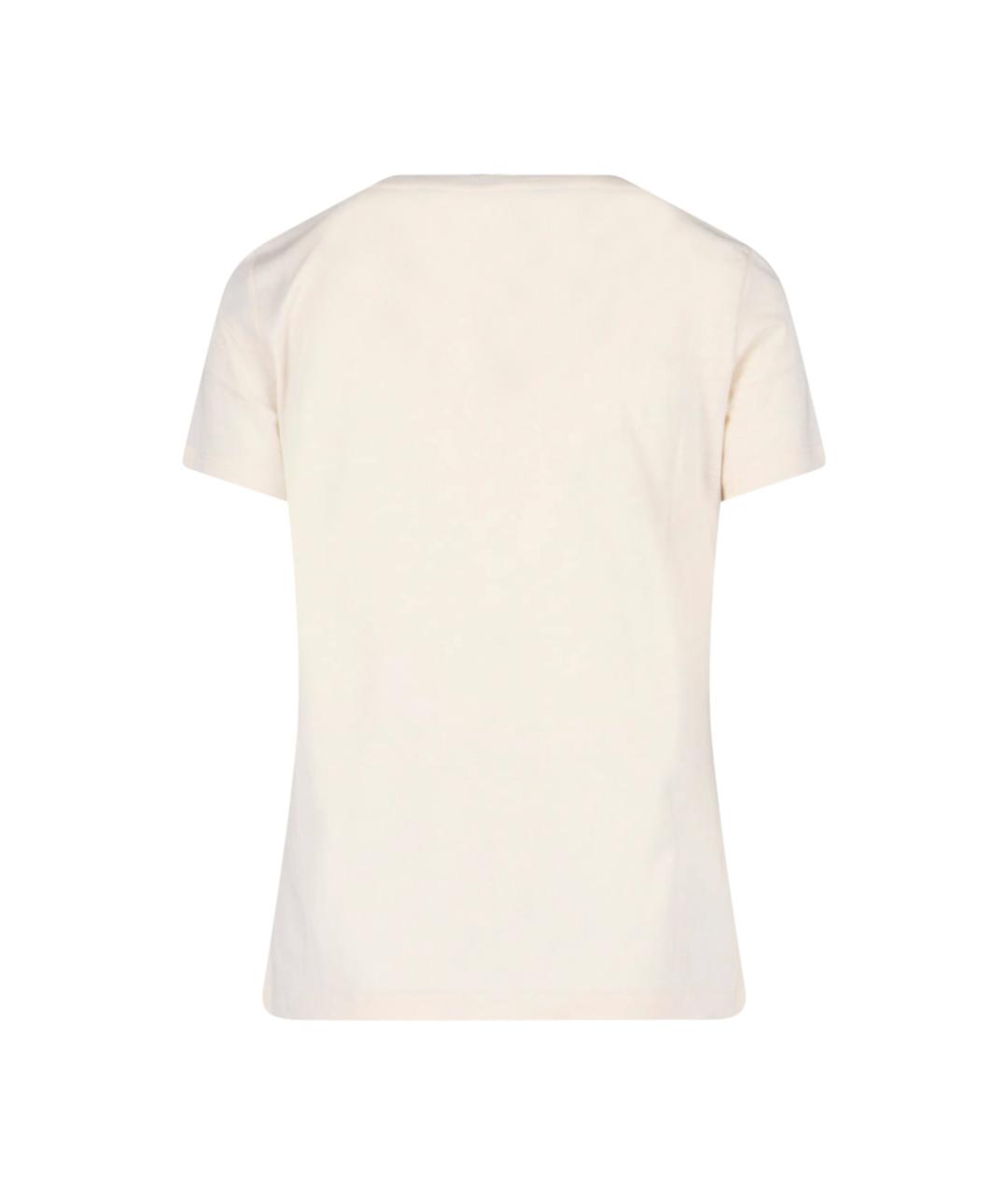 RALPH LAUREN Белая хлопковая футболка, фото 2