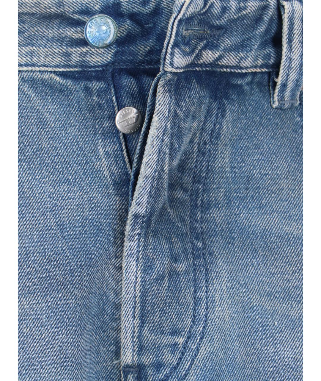 DIESEL Синие хлопковые прямые джинсы, фото 5