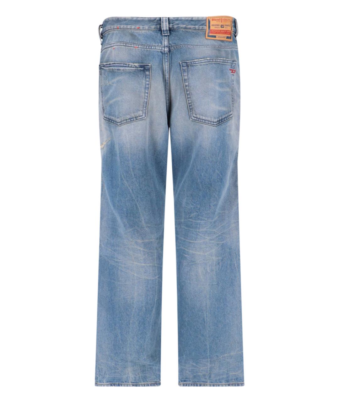 DIESEL Синие хлопковые прямые джинсы, фото 2
