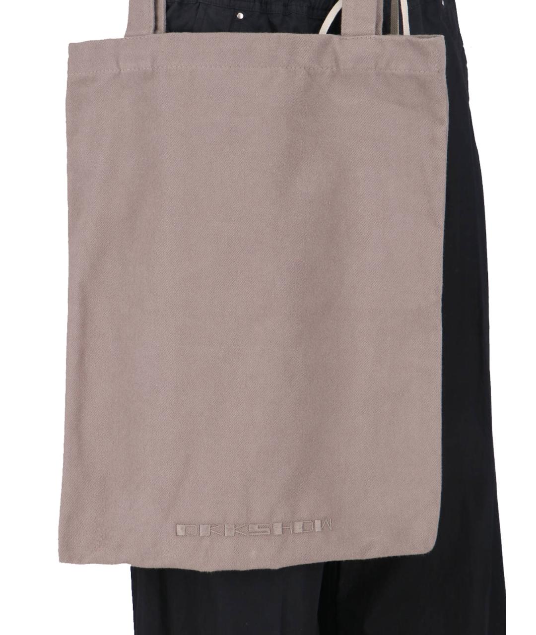 RICK OWENS DRKSHDW Черные хлопковые повседневные брюки, фото 5