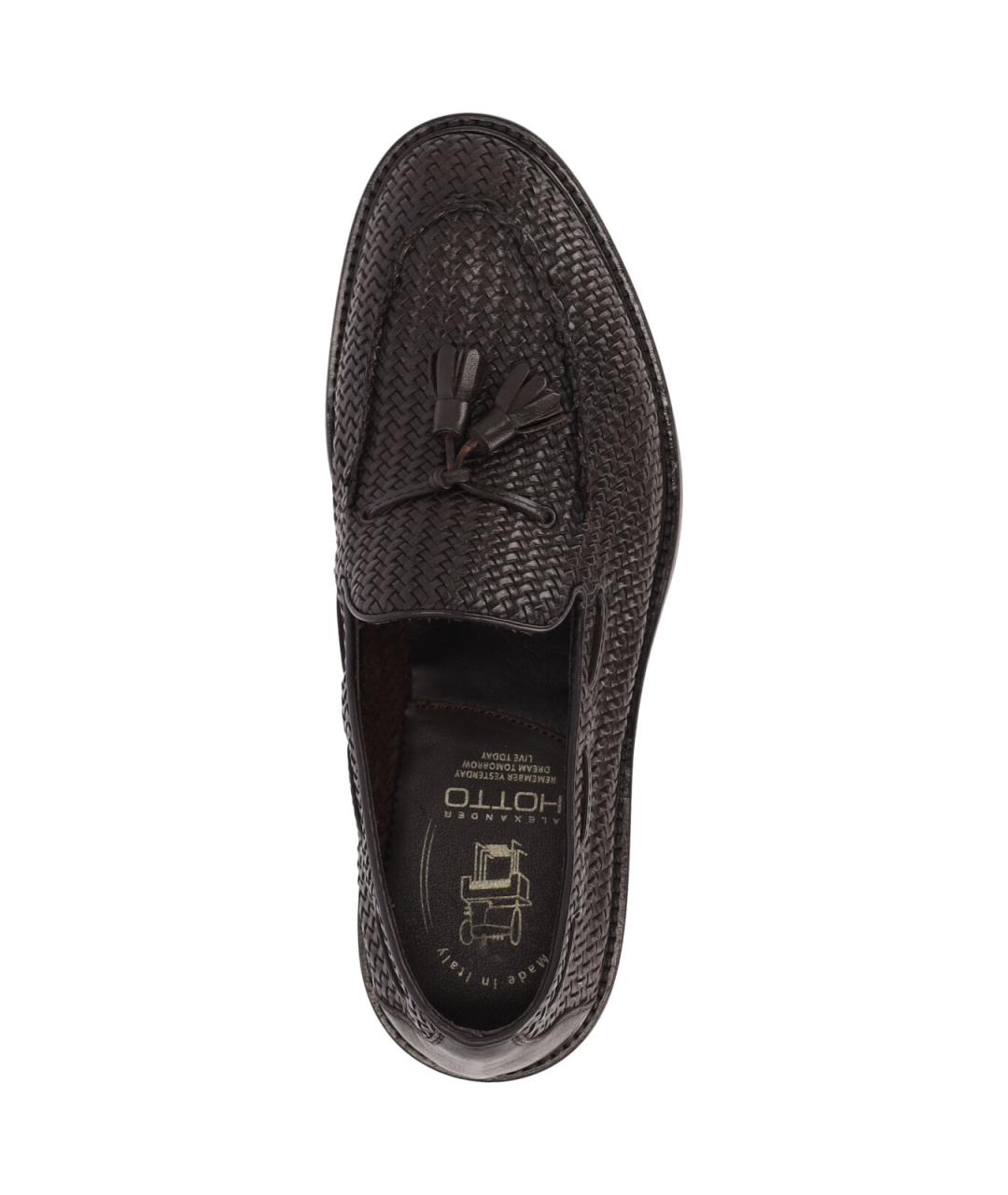 Alexander Hotto Коричневые кожаные лоферы, фото 5