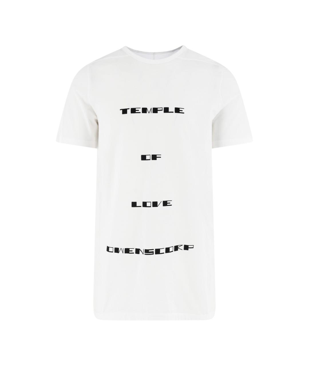 RICK OWENS DRKSHDW Белая хлопковая футболка, фото 1