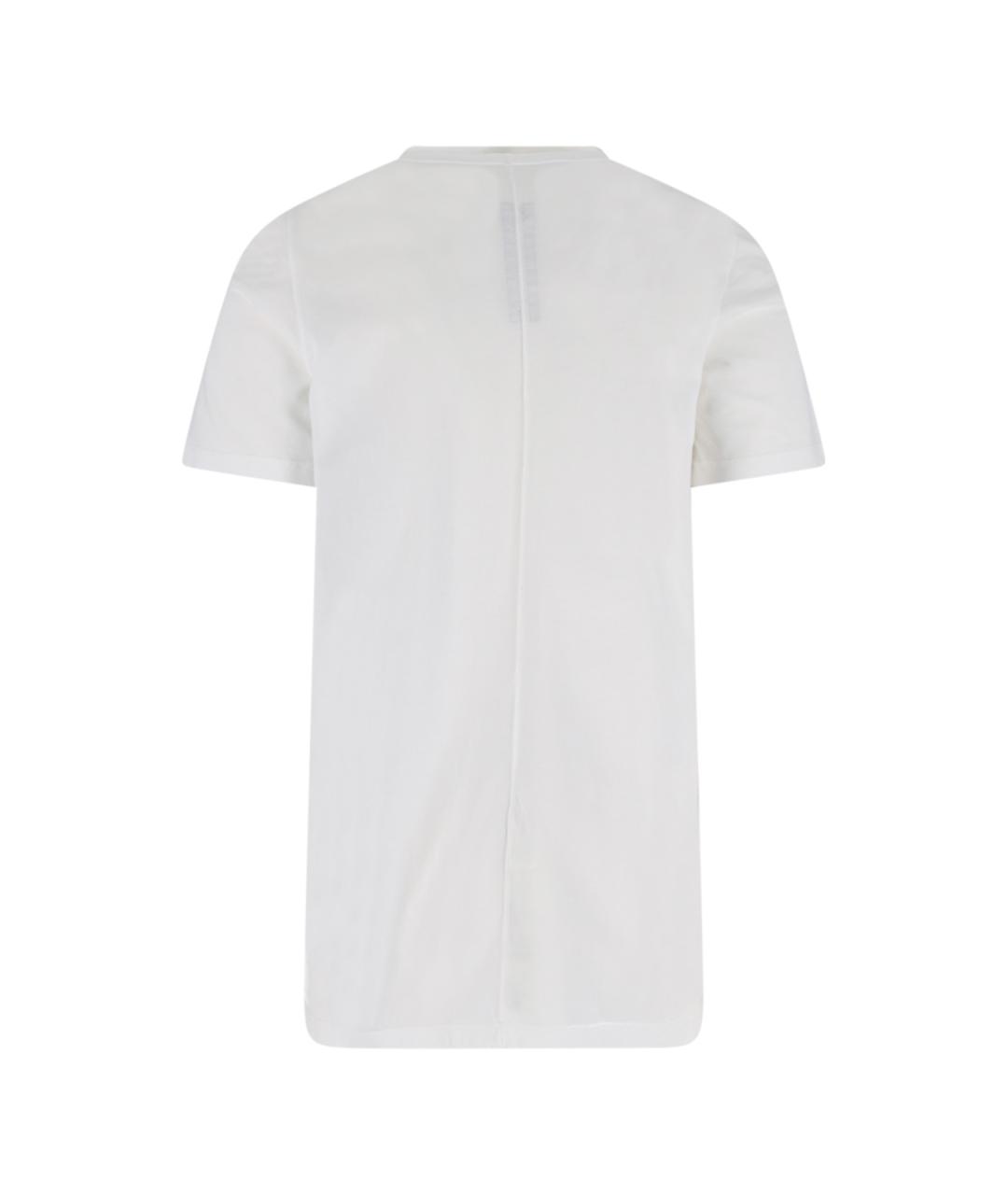 RICK OWENS DRKSHDW Белая хлопковая футболка, фото 2