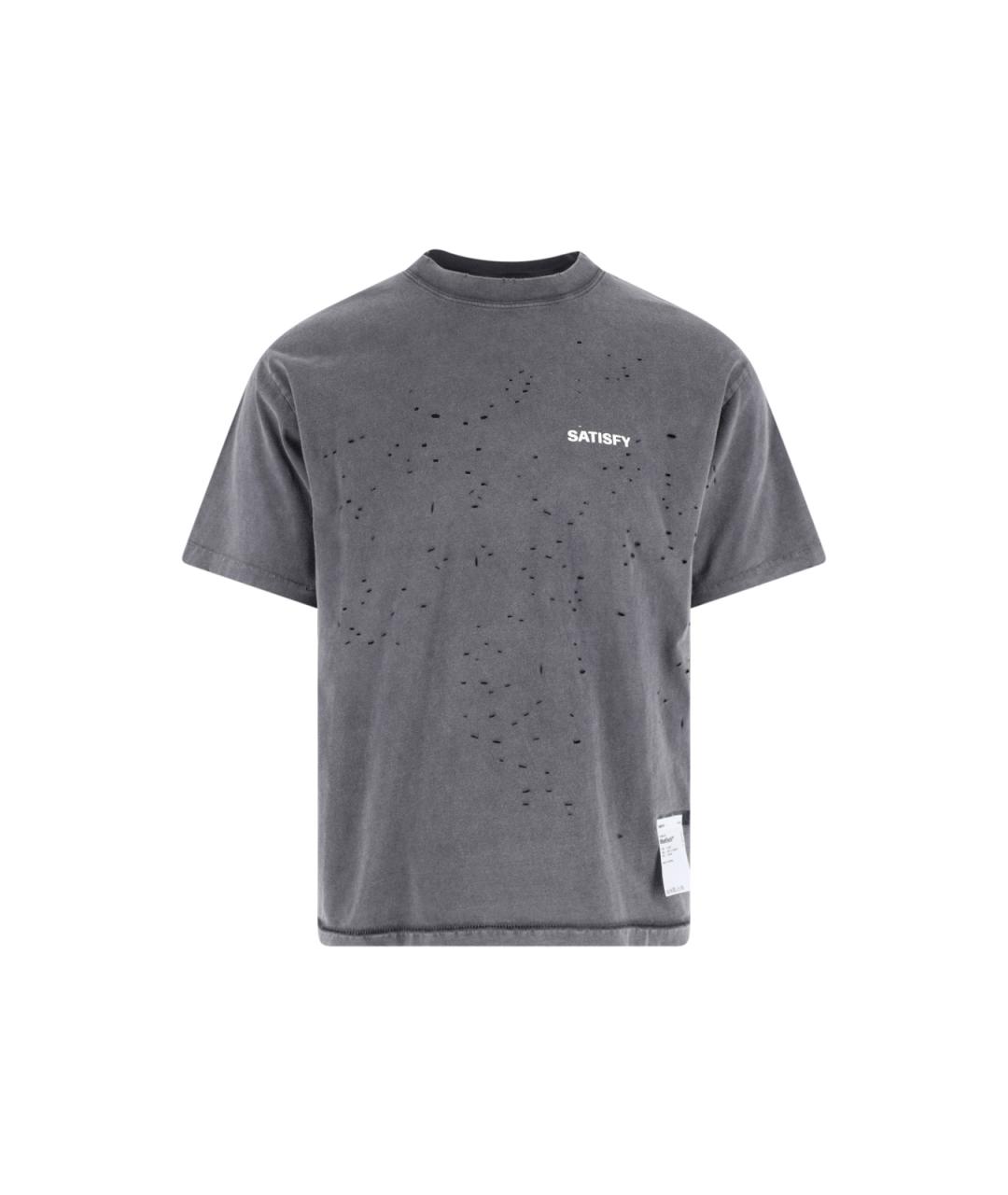 SATISFY Серая хлопковая футболка, фото 1